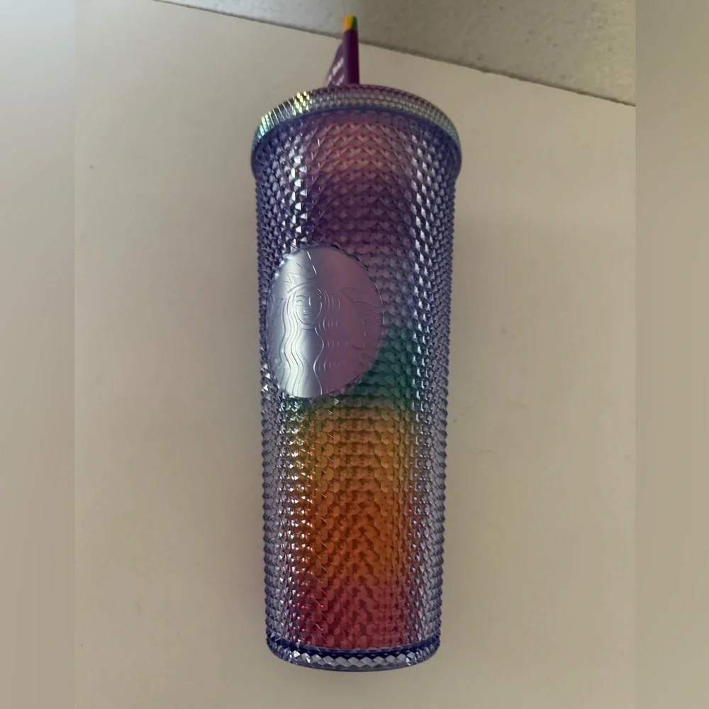 STARBUCKS + Sofie Birkin Rainbow Pride Bling Studded Venti Tumbler